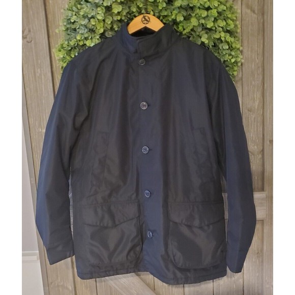 Barbour Temp Jacket Waxed Luxury Jacket Waterproof Black Perfect Men Large - Picture 1 of 12